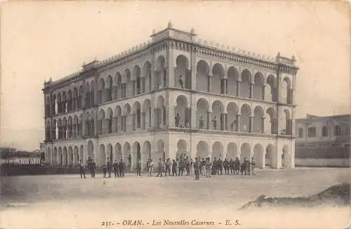 B019 Algerien Oran Nouvelles Casernes Kaserne Vintage Postkarte