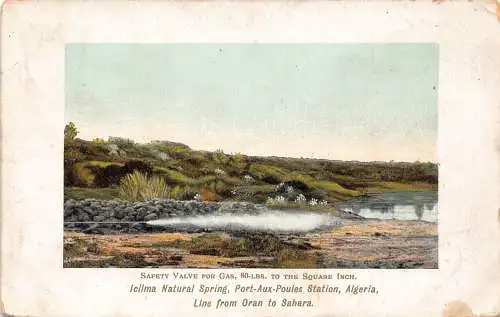 B019 Algerien Iklima Natural Spring 1917 Port aux Poules Station Postkarte