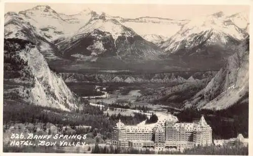 B020 Kanada Banff Springs Hotel Bow Valley RPPC Vintage Postkarte