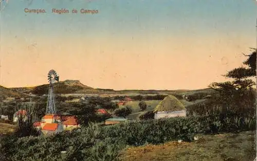 B012 Niederländische Antillen Curacao Region de Campo Vintage Postkarte ansehen