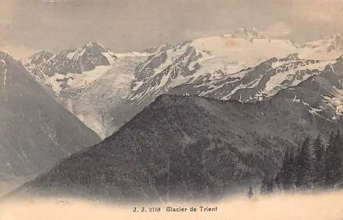 Schweiz Glacier de Trient Vintage Postkarte