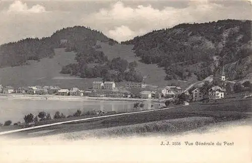 Schweiz Vue Generale du Pont Vintage Postkarte