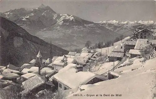 Schweiz 1910 Gryon et la Dent du Midi Vintage Postkarte