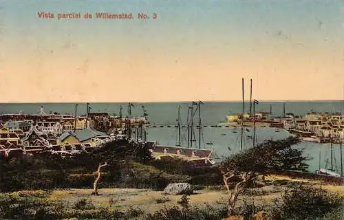 B012 Niederländische Antillen Teilansicht Willemstad Curacao Postkarte