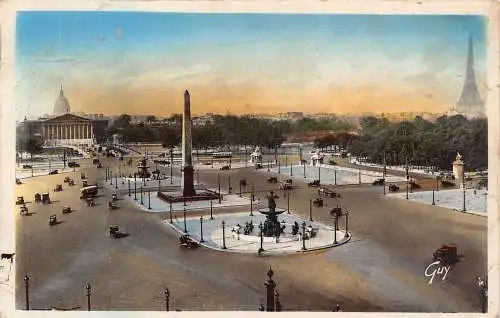 C093 Frankreich Paris Place de la Concorde 1939 Vintage Postkarte