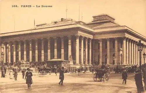 C092 Frankreich Paris La Bourse Vintage Postkarte