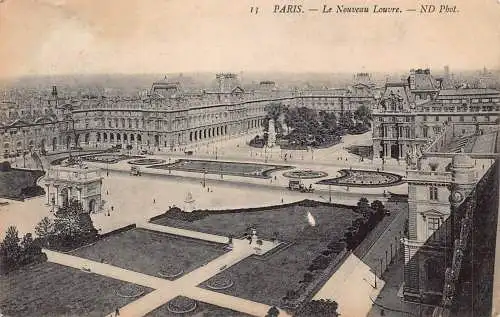C092 Frankreich Paris Le Nouveau Louvre Vintage Postkarte