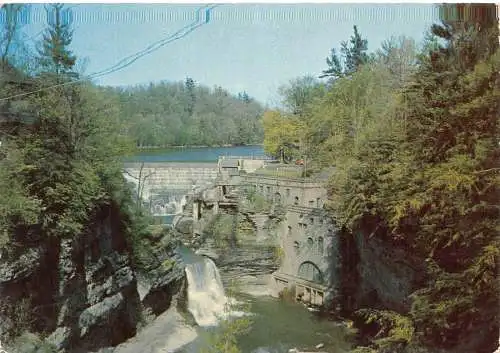 B020 US New York Hydraulic Laboratory Triphammer Falls Beebe Lake Postkarte