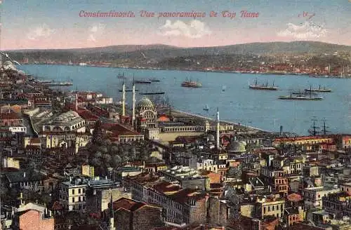 B012 Türkei Konstantinopel Istanbul Panorama von Top Hane Vintage Postkarte