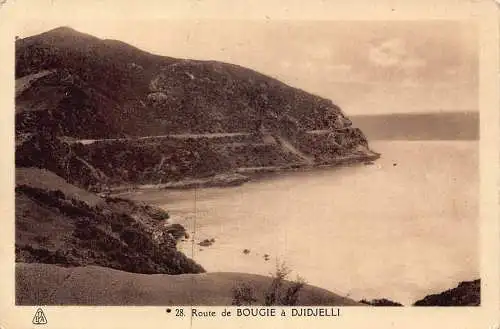 B013 Algerien Route de Bougie a Djidjelli Vintage Postkarte