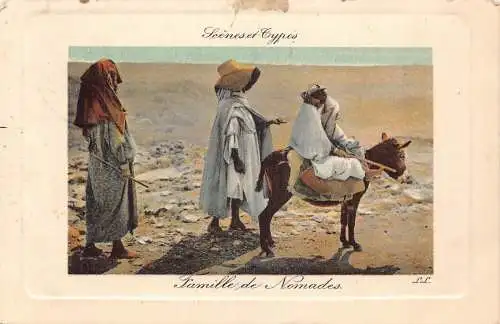 B018 Algerien 1912 Szenen et Typen Camille de Nomades Esel Ureinwohner Postkarte