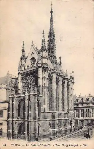 C087 Frankreich Paris La Sainte Chapelle 1930 Vintage Postkarte
