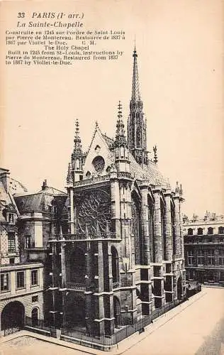 C087 Frankreich Paris La Sainte Chapelle Vintage Postkarte