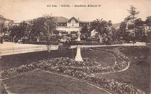 C098 Frankreich Schöner Jardin Albert I 1926 alte Postkarte