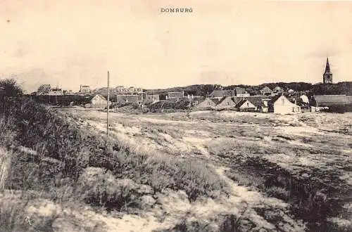 Niederlande Domburg Gesamtansicht Vintage Postkarte