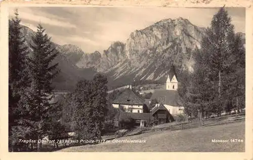 Österreich Tragössin Oberort Pribitz Obersteiermark Berg RPPC Vintage Postkarte