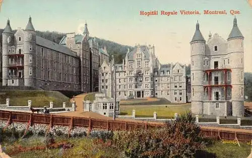 Kanada 1913 Quebec Montreal Hopital Royale Victoria Hospital Postkarte