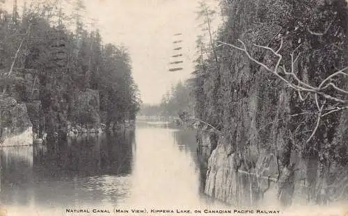 Canada Natural Canal Kippewa Lake on Canadian Pacific Railway Vintage Postkarte