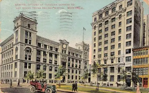 Kanada 1913 Montreal General Offices Express Co Grand Trunk Railway Postkarte