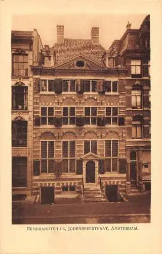 Niederlande Amsterdam Rembrandtshuis Jodenbreestraat Haus Vintage Postkarte