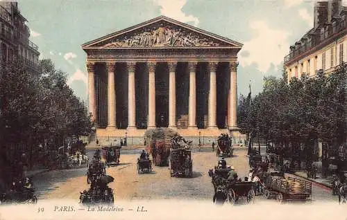 C092 Frankreich Paris La Madeleine Vintage Postkarte