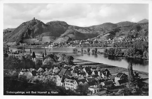 L323 Deutschland Siebengebirge mit Bad Honnef a Rhein Vintage Postkarte