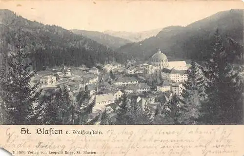 L320 Deutschland 1904 St Blasien Wissenstein Ansicht Vintage Postkarte