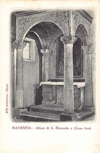 C085 Italien Ravenna Altare di S.Eleucadio a Classe fuori Vintage Postkarte