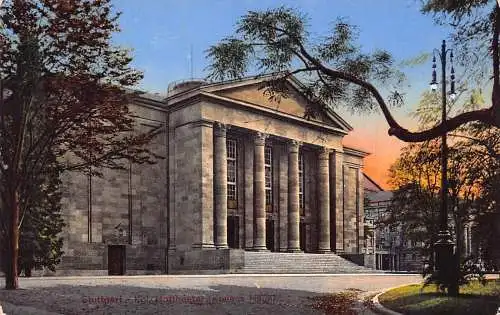 L321 Deutschland Stuttgart Kgl Hoftheater Kleines Haus Vintage Postkarte