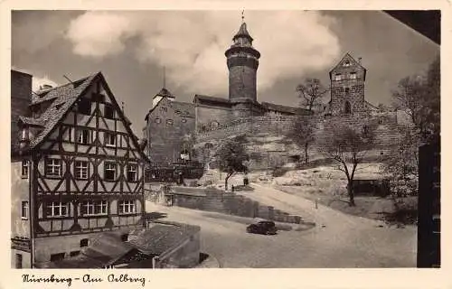L323 Deutschland 1939 Zitadelle Nürnberg Hotel Kaffee Königshof Vintage Postkarte