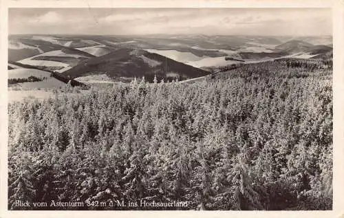 L321 Deutschland 1941 Astenturm 842 ins Hochsauerland Wald Vintage Postkarte