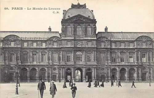 C090 Frankreich Paris La Musee du Louvre Vintage Postkarte
