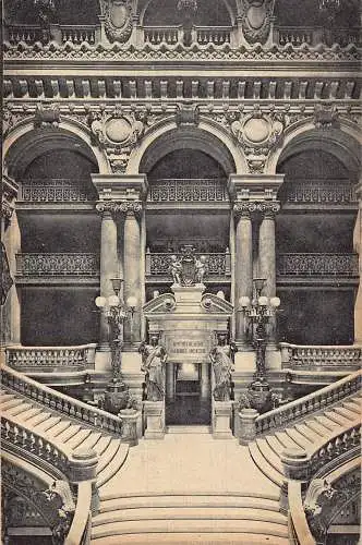 C087 Frankreich Paris Saircase der Oper Vintage Postkarte