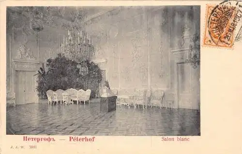 L327 Russland 1907 St. Petersburg Peterhof Weißer Salon Postkarte