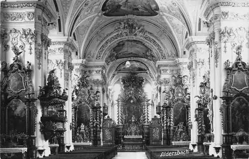 L322 Deutschland Aldersbach Kirche Innenraum Vintage Postkarte