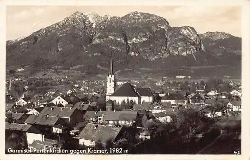 L319 Deutschland 1941 Garmisch Partenkichen gegen Kramer Berg Vintage Postkarte