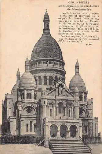 C086 Frankreich Paris Basilique du Sacre-Coeur de Montmartre Vintage Postkarte