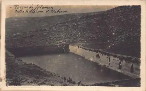 B023 Israel Tempel Salomos Entre Bethlehem et Habrom RPPC Vintage Postkarte