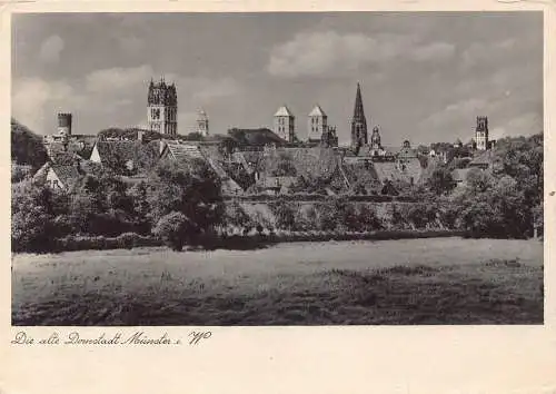A080 Deutschland 1940 Die alte Donstadt Münster i W Gesamtansicht Postkarte