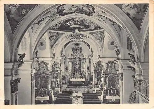 A080 Deutschland Abtei Oberschönenfeld Kirche Innenraum Vintage Postkarte