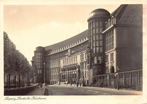 A080 Deutschland Leipzig Deutsche Buecherei RPPC Vintage Postkarte