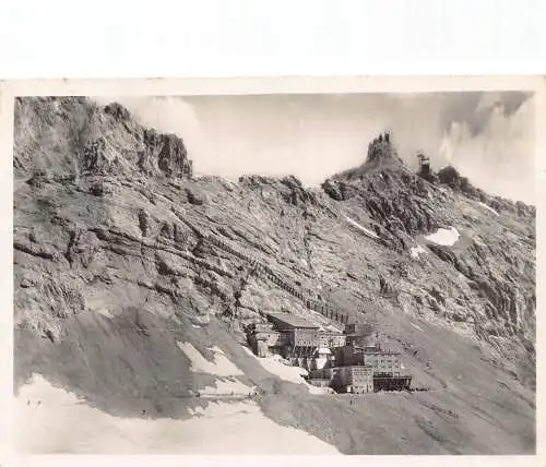 A078 Deutschland 1944 Bayr Zugspitzbahn Hotel Schneefernerhaus Standseilbahn Postkarte