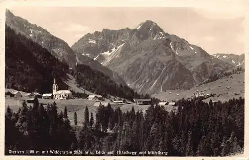 A078 Österreich 1940 Riezlern Widderstein Ansicht Hirschegg Mittelberg Postkarte