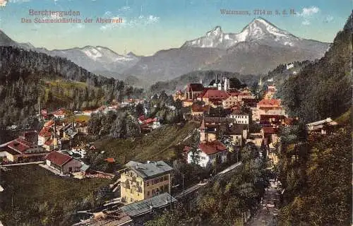 A079 Deutschland Berchtesgaden Das Schmuckkaestlein Der Alpenwelt Watzmann Postkarte