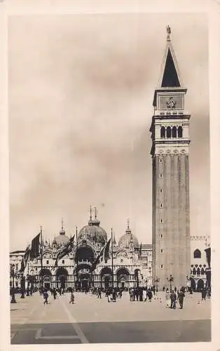 C084 Italien Venezia Chiesa S. Marco e Campanile Vintage Postkarte