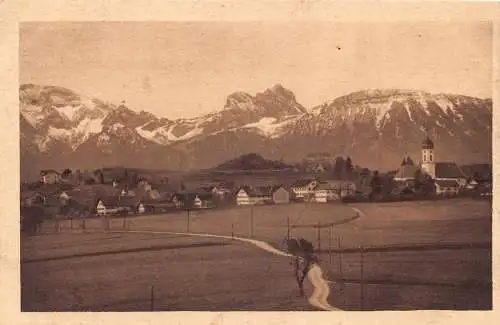 A077 Deutschland 1920 Seeg bei Füssen mit Breitenberg Aggenstein Berg Postkarte