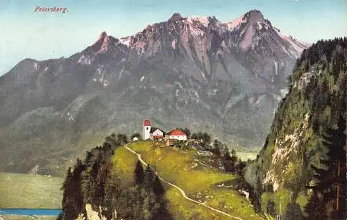 A076 Deutschland 1917 Petersberg Berghäuser Vintage Postkarte