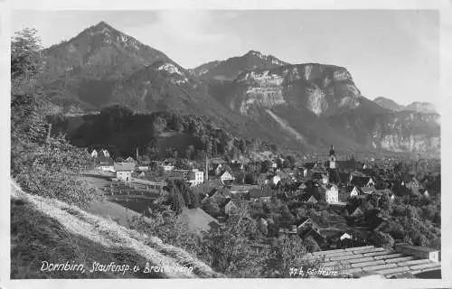 A076 Österreich 1938 Dornbirn Staufensp u Breitenberg Gesamtansicht Vintage Postkarte