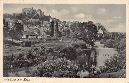 L319 Deutschland Marburg a d Lahn Fischer Vintage Postkarte