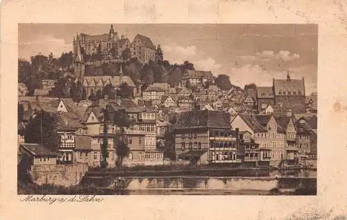 L319 Deutschland 1950 Marburg a d Lahn Vintage Postkarte